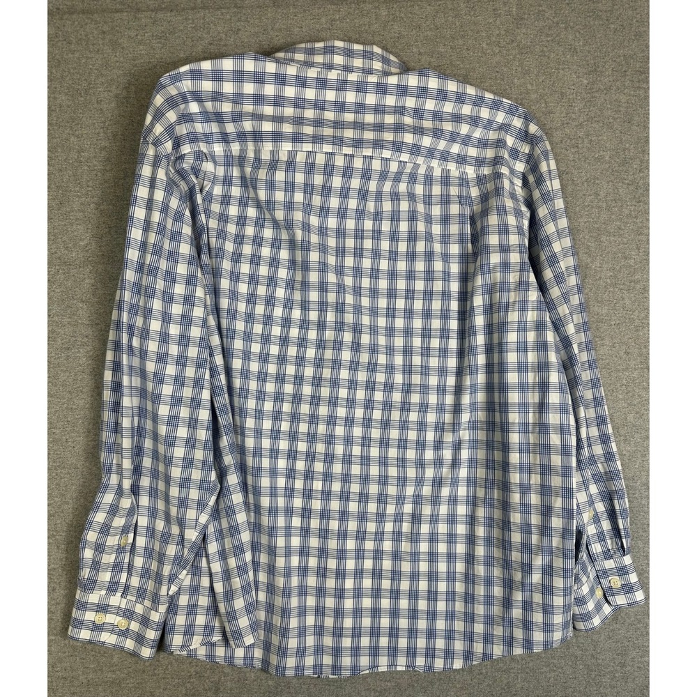 Orvis Button Down Shirt Mens XXL Blue White Plaid Active Fit LS - Picture 3 of 12
